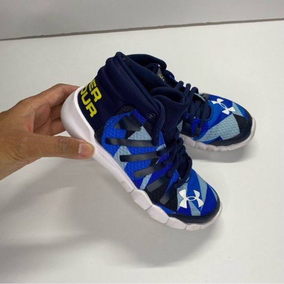 Under Armour Kids Blue B65 X Level Sneaker Shoes Size 12US - Picture 2 of 11